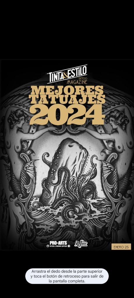 Anuario Revista Tinta y Estilo Selecciona dos de nuestros trabajos, mejortatuajeparla, mejortatuaje, tatuadorparla